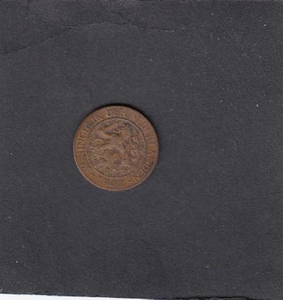 Beschrijving: 1 Cent WILHELMINA 